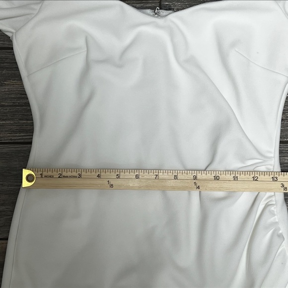 Midnight Doll Women’s Dress White Midi Bodycon fitted tight size 5 - Picture 14 of 15